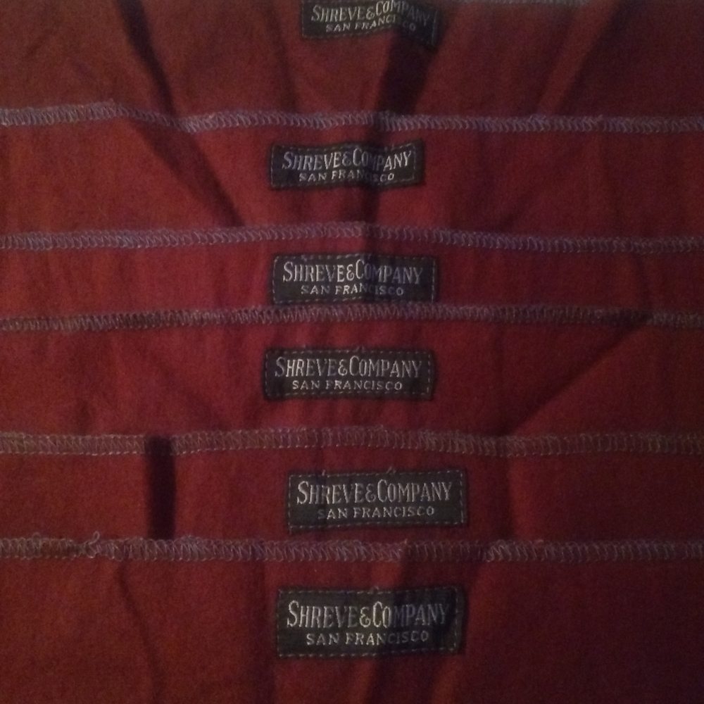 6 Vintage Shreve & Company San Francisco cloth